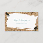 再生ホワイトスクラップ紙オンコックパステルグリーン 名刺 (正面)