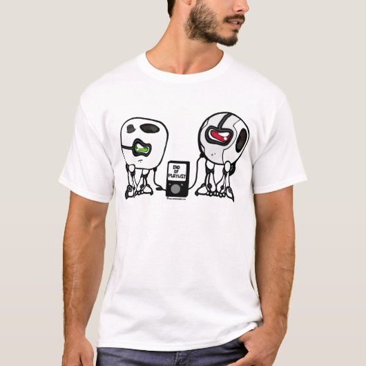 再生リストの人のTシャツの端 Tシャツ (正面)