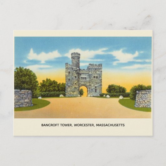 再生ヴィンテージはがきワーチェスター、マス ポストカード (正面)