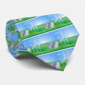 再生可能エネルギーのイラストレーション ネクタイ (ロール)