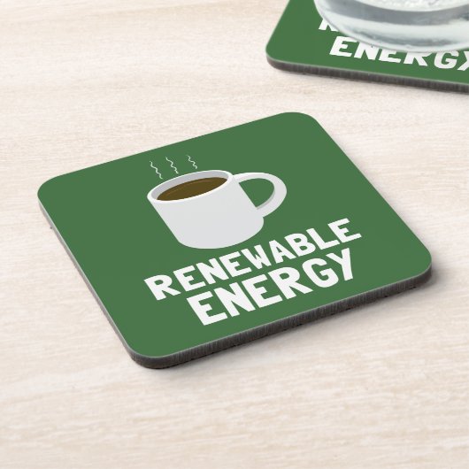 再生可能エネルギーのコーヒーカップ コースター (左側)