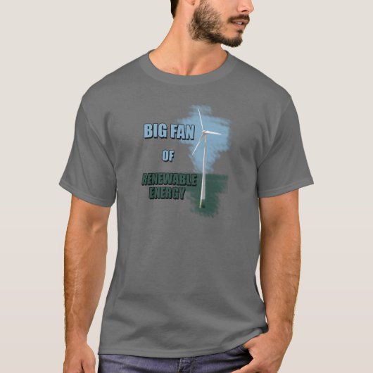 再生可能エネルギーの大きいファン Tシャツ (正面)