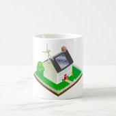 再生可能エネルギーハウスマグ コーヒーマグカップ