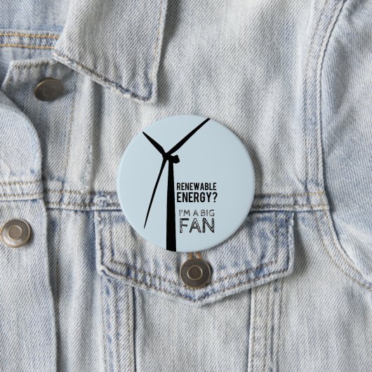 再生可能エネルギーボタンの大きいファン 缶バッジ (インサイチュ)