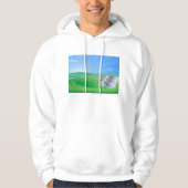 再生可能エネルギー太陽のフード付きスウェットシャツ パーカ (正面)