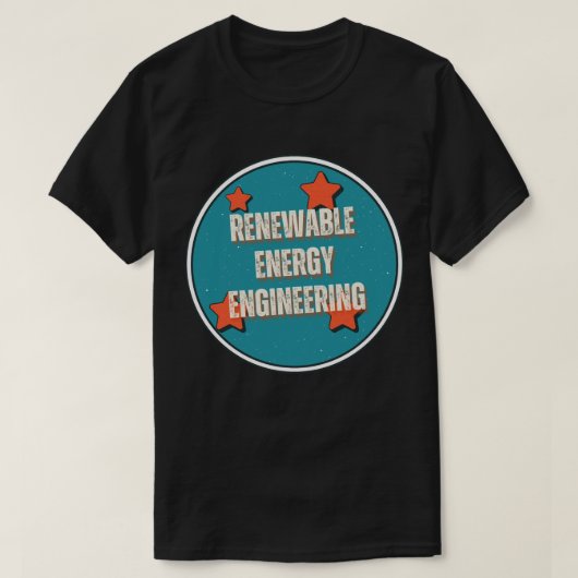 再生可能エネルギー工学 Tシャツ (デザイン正面)