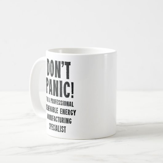 再生可能エネルギー製造専門家 コーヒーマグカップ (正面左)