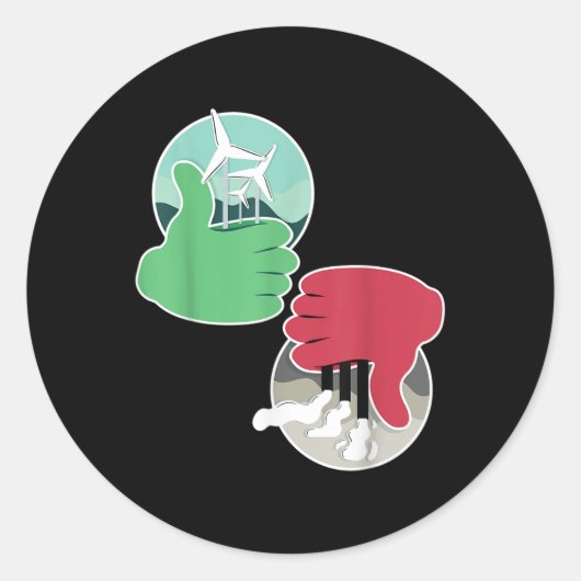 再生可能エネルギー風力発電環境保護 ラウンドシール (正面)