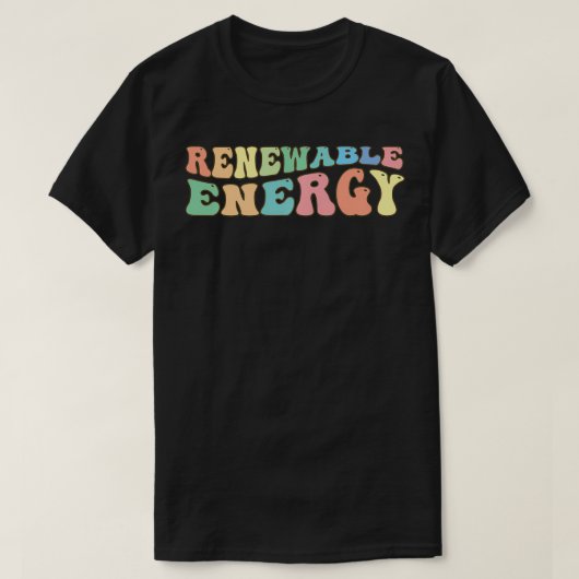 再生可能エネルギー風車太陽の動力 Tシャツ (デザイン正面)