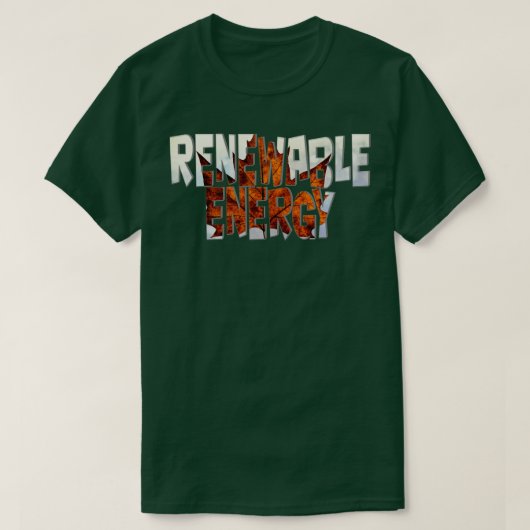 再生可能エネルギー Tシャツ (デザイン正面)
