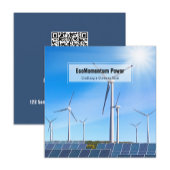 再生可能エネルギーQR スクエア名刺