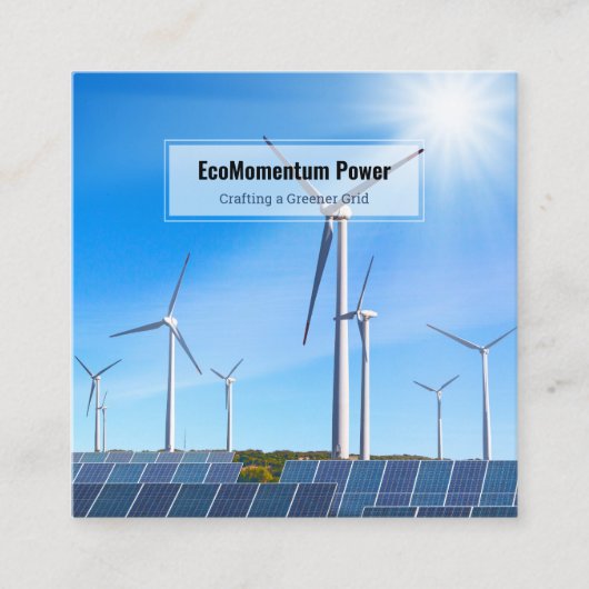 再生可能エネルギーQR スクエア名刺 (正面)