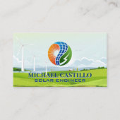 再生可能エネル太陽のギー・風車 名刺 (正面)