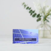 再生可能モダンエネルギー太陽のパネル 名刺 (スタンド正面)
