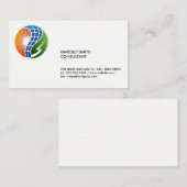 再生可能太陽のエネルギーのロゴ 名刺 (正面/裏面)