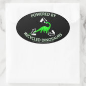 再生恐竜 楕円形シール (バッグ)