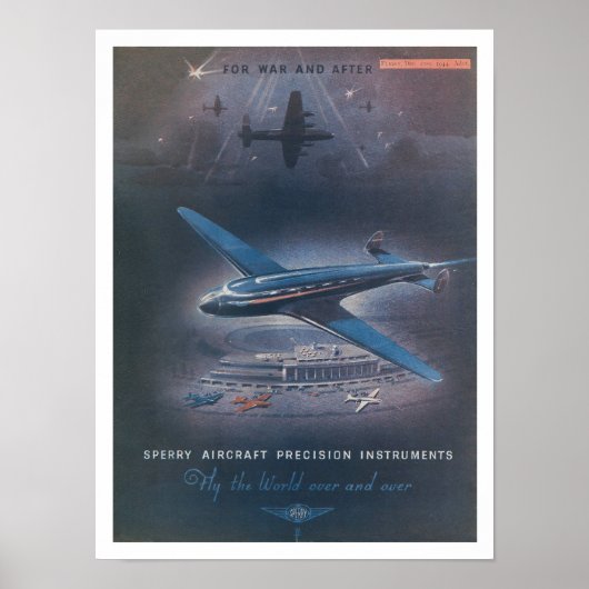 再生技術：第二次世界大戦広告航空 ポスター (正面)