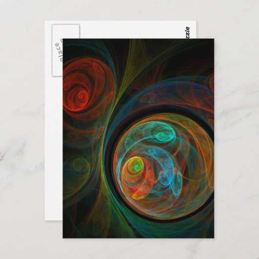 再生抽象芸術アートはがき ポストカード (正面/裏面)