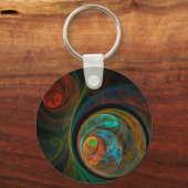 再生抽象芸術アートキーチェーン キーホルダー (正面)