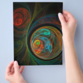 再生抽象芸術アートフライヤー チラシ (手)