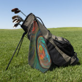 再生抽象芸術アート ゴルフタオル (グリーン)