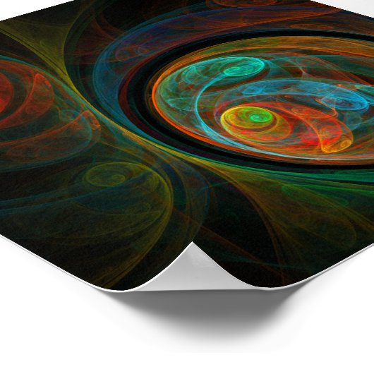 再生抽象芸術アート ポスター (角)