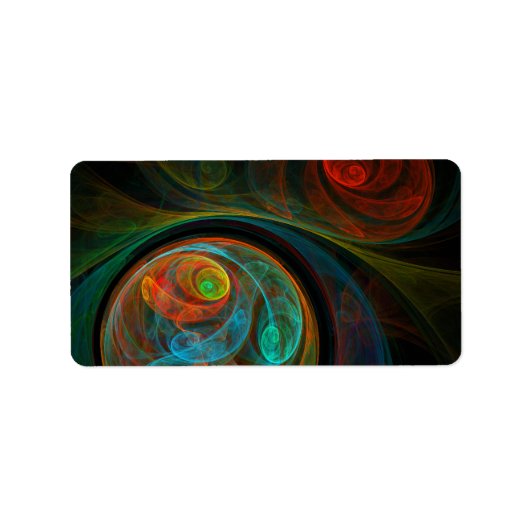 再生抽象芸術アート ラベル (正面)