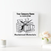 再生材業務用壁時計 スクエア壁時計 (ホーム)