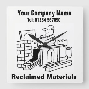 再生材業務用壁時計 スクエア壁時計