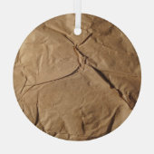 再生紙:エコフレンドリーテクスチャ。 ガラスオーナメント (裏面)