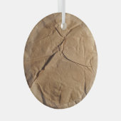 再生紙:エコフレンドリーテクスチャ。 ガラスオーナメント (正面右)