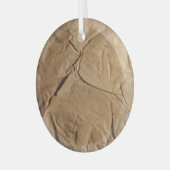 再生紙:エコフレンドリーテクスチャ。 ガラスオーナメント (正面左)