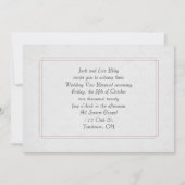 再生結婚のバラとハート 招待状 (裏面)