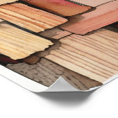 再生美しい水の色とスクラップのリップル ポスター (角)