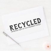 再生資材の使用再目的出荷 長方形シール (封筒)
