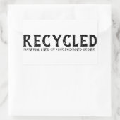 再生資材の使用再目的出荷 長方形シール (バッグ)