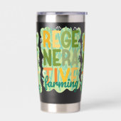 再生農業健康リビンググリーン 保温保冷タンブラー (左面)