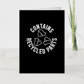 再生部品を含む臓器移植ウォリアー 箔グリーティングカード (正面)