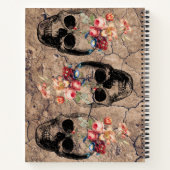 再生 – スカルが粉々から咲く ノートブック (裏面)