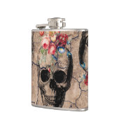 再生 – スカルが粉々から咲く フラスク (左)