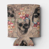 再生 – スカルが粉々から咲く 缶クーラー (裏面)