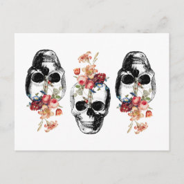 再生 – スカル開花 ポストカード