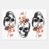 再生 – スカル開花 ラッピングペーパーシート (正面)