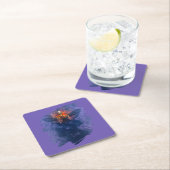 再生。翼が立ち上がるスケルトン スクエアペーパーコースター (インサイチュ)