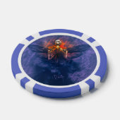 再生。翼が立ち上がるスケルトン ポーカーチップ (シングル)