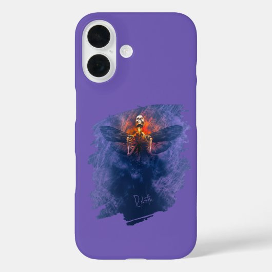 再生。翼が立ち上がるスケルトン Case-Mate iPhoneケース (裏面)