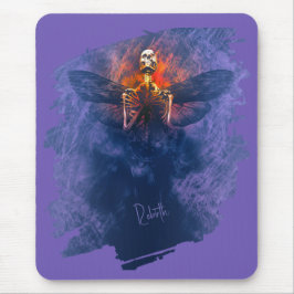 再生。翼を持つ骸骨が立ち上がる マウスパッド