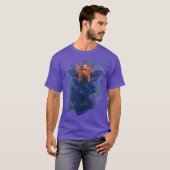 再生。Tシャツに羽を上げたスケルトン Tシャツ (正面フル)