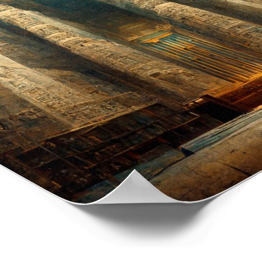 再目覚め神々の神殿ファンタジー芸術ポスター ポスター (角)