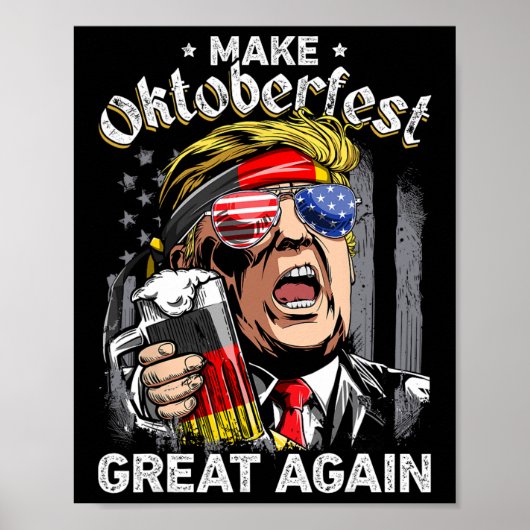 再素晴らしびおもしろいトランプProstビールマグメンズ ポスター (正面)